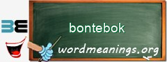 WordMeaning blackboard for bontebok